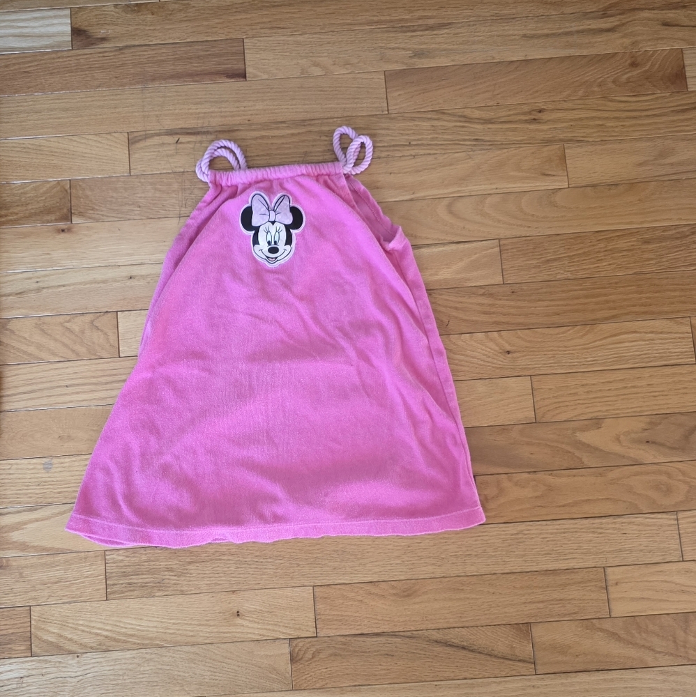 Disney Pink Minnie Mouse Towel Dress Swimming Cover Up